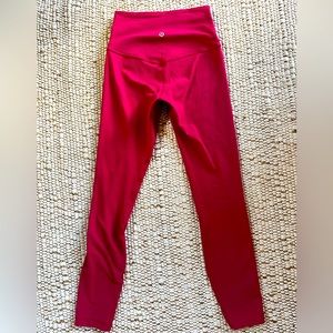 Lululemon align leggings raspberry/ fucsia size 2